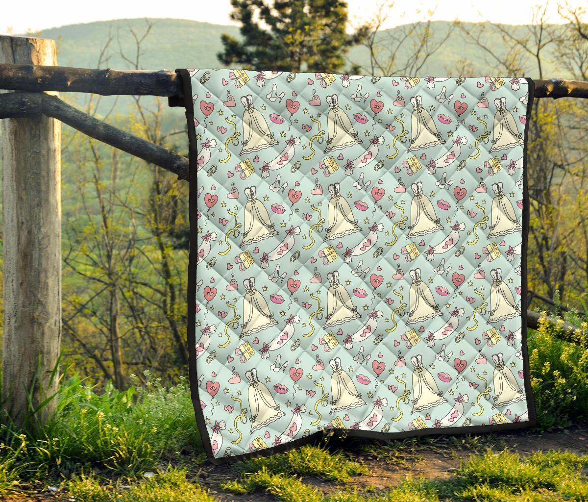 Wedding Pastel Pattern Print Quilt-grizzshop