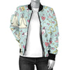 Wedding Pastel Pattern Print Women Casual Bomber Jacket-grizzshop