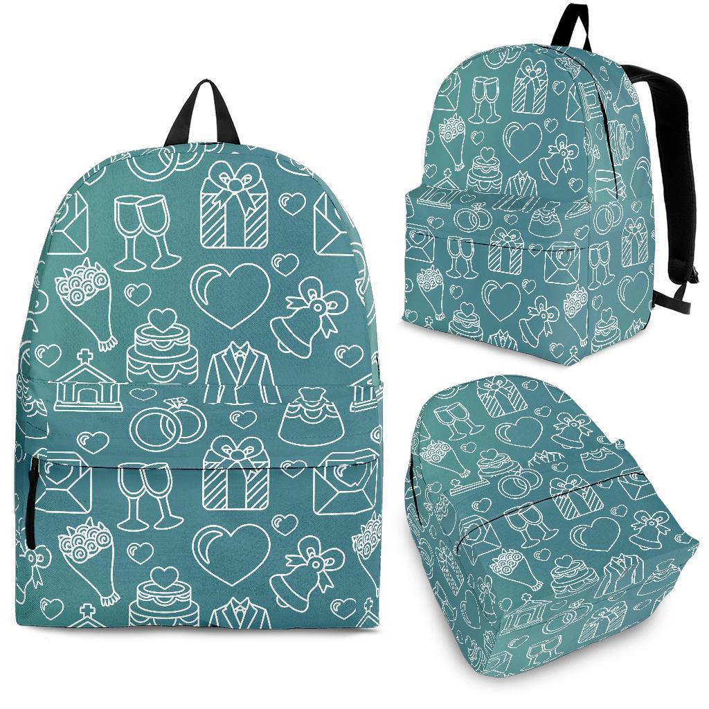 Wedding Pattern Print Backpack-grizzshop