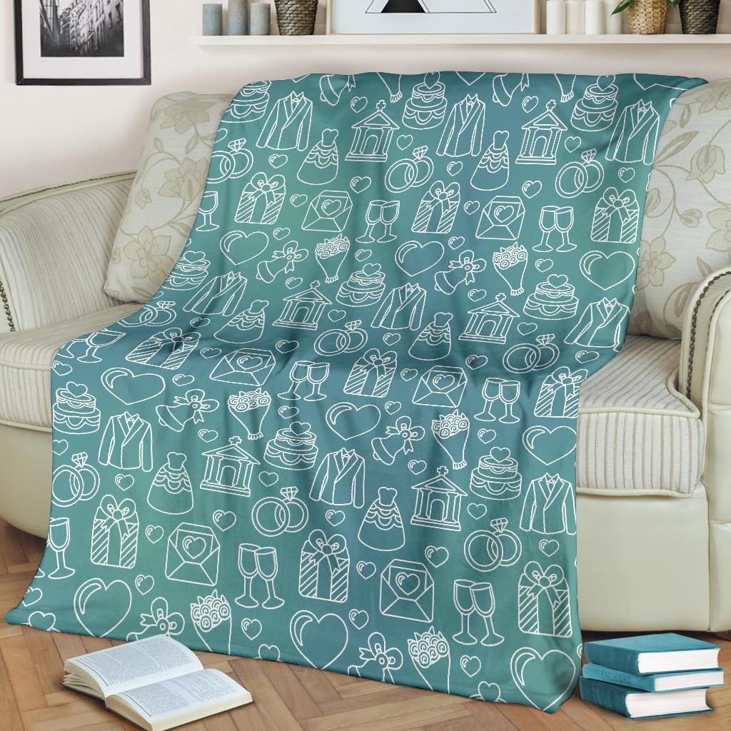 Wedding Pattern Print Blanket-grizzshop