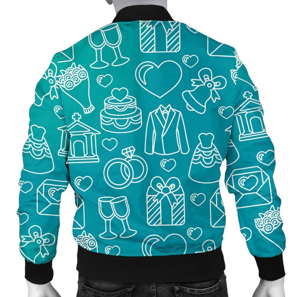 Wedding Pattern Print Men's Bomber Jacket-grizzshop