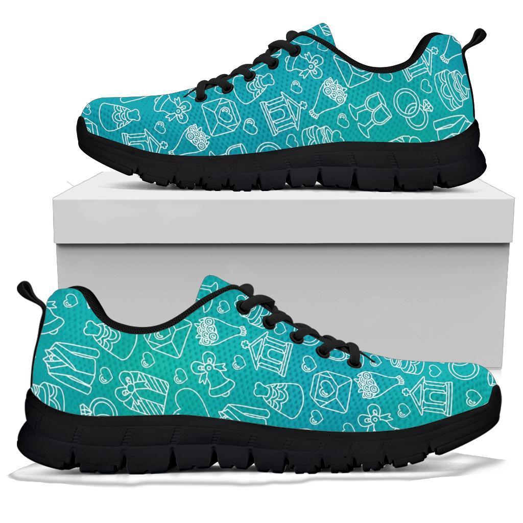 Wedding Pattern Print Sneaker Shoes For Men Women-grizzshop