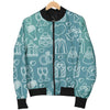 Wedding Pattern Print Women Casual Bomber Jacket-grizzshop