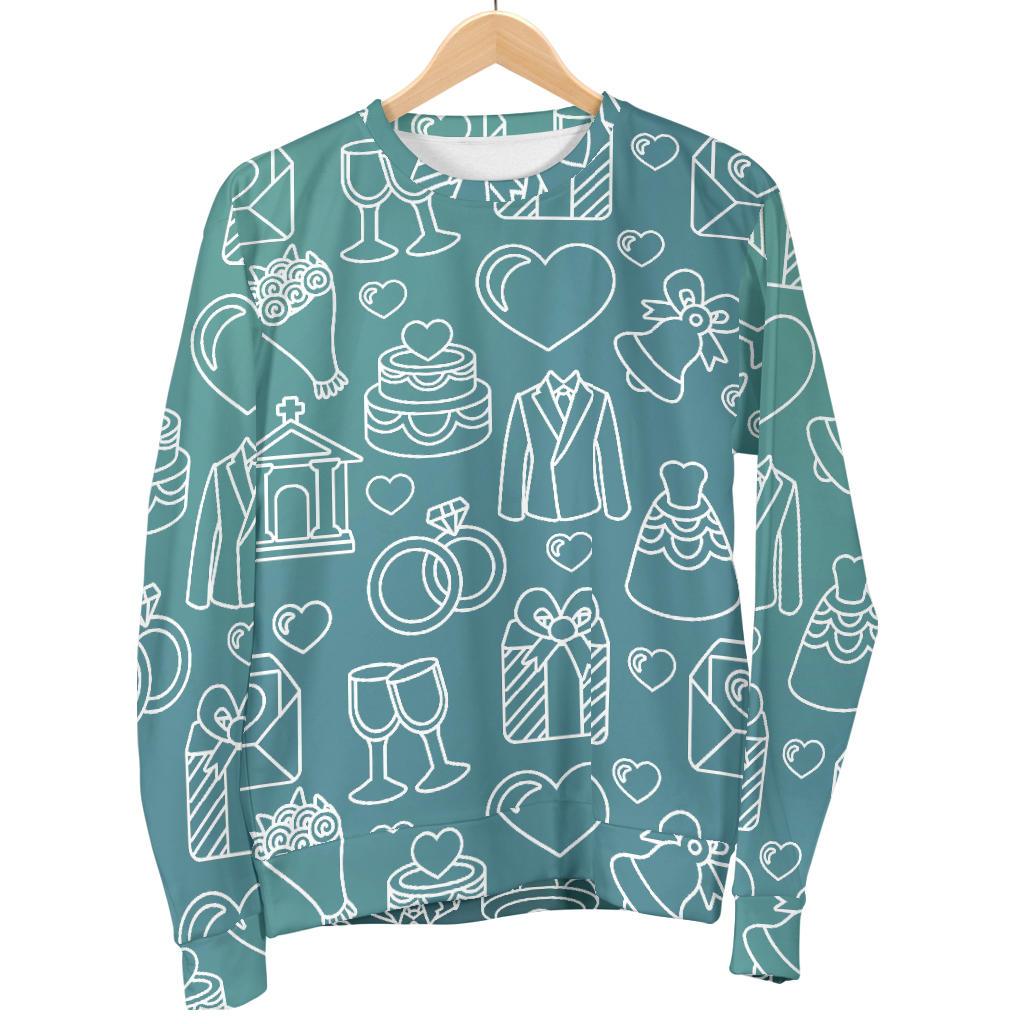 Wedding Pattern Print Women's Sweatshirt-grizzshop