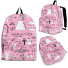 Wedding Pink Pattern Print Backpack-grizzshop