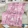 Wedding Pink Pattern Print Blanket-grizzshop