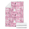 Wedding Pink Pattern Print Blanket-grizzshop