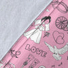 Wedding Pink Pattern Print Blanket-grizzshop