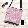 Wedding Pink Pattern Print Crossbody bags-grizzshop