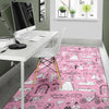 Wedding Pink Pattern Print Floor Mat-grizzshop