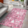 Wedding Pink Pattern Print Floor Mat-grizzshop