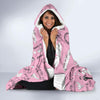 Wedding Pink Pattern Print Hooded Blanket-grizzshop