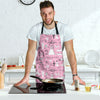 Wedding Pink Pattern Print Men's Apron-grizzshop