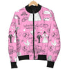 Wedding Pink Pattern Print Men's Bomber Jacket-grizzshop