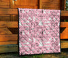 Wedding Pink Pattern Print Quilt-grizzshop