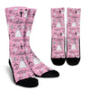 Wedding Pink Pattern Print Unisex Crew Socks-grizzshop