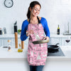 Wedding Pink Pattern Print Women's Apron-grizzshop