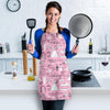 Wedding Pink Pattern Print Women's Apron-grizzshop