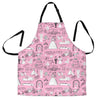 Wedding Pink Pattern Print Women's Apron-grizzshop