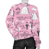 Wedding Pink Pattern Print Women's Sweatshirt-grizzshop