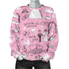 Wedding Pink Pattern Print Women's Sweatshirt-grizzshop