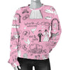 Wedding Pink Pattern Print Women's Sweatshirt-grizzshop