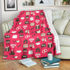 Wedding Pink Print Pattern Blanket-grizzshop