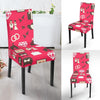 Wedding Pink Print Pattern Chair Cover-grizzshop