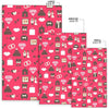 Wedding Pink Print Pattern Floor Mat-grizzshop