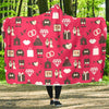 Load image into Gallery viewer, Wedding Pink Print Pattern Hooded Blanket-grizzshop