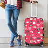 Wedding Pink Print Pattern Luggage Cover Protector-grizzshop