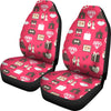 Wedding Pink Print Pattern Universal Fit Car Seat Covers-grizzshop