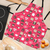 Wedding Pink Print Pattern Women's Apron-grizzshop