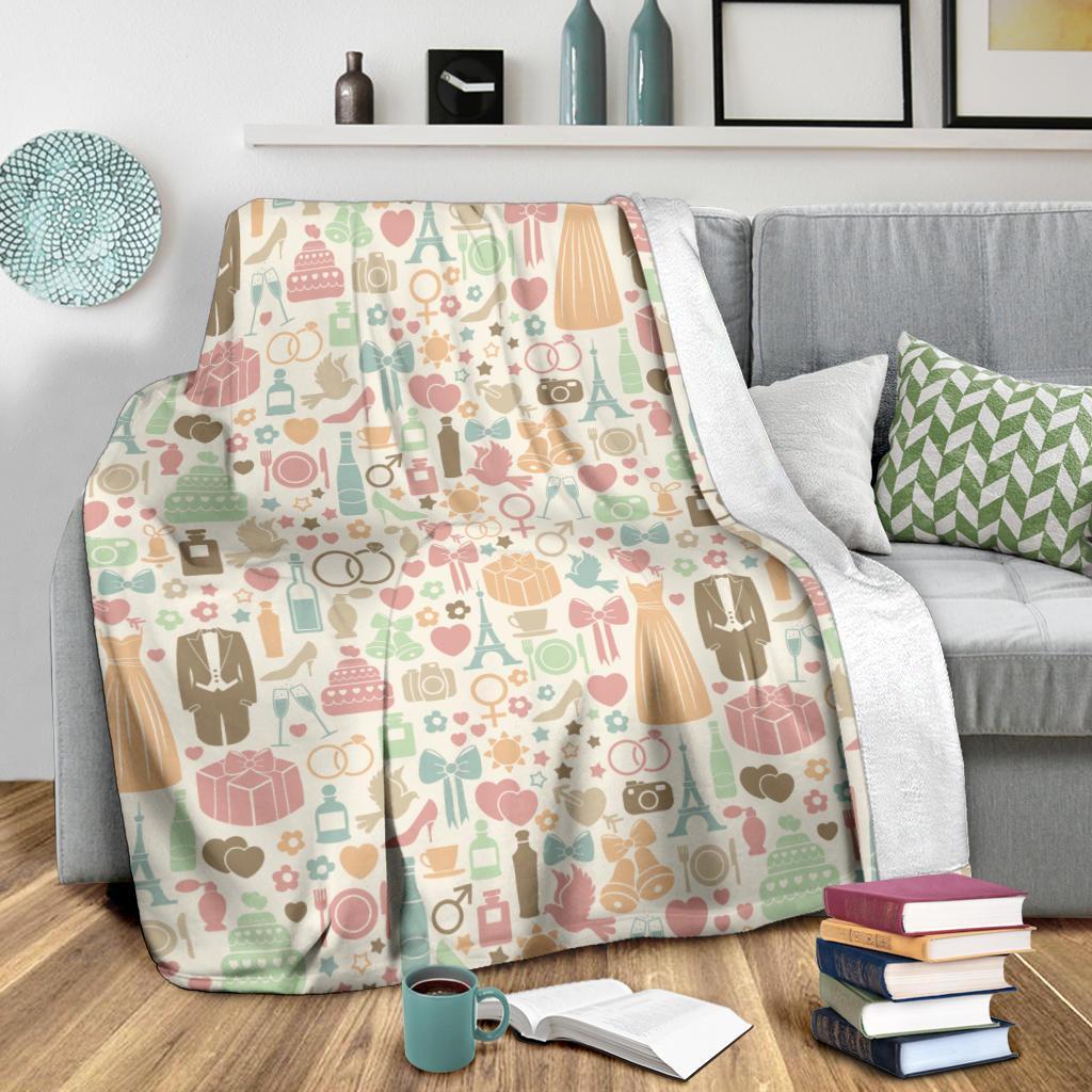 Wedding Print Pattern Blanket-grizzshop