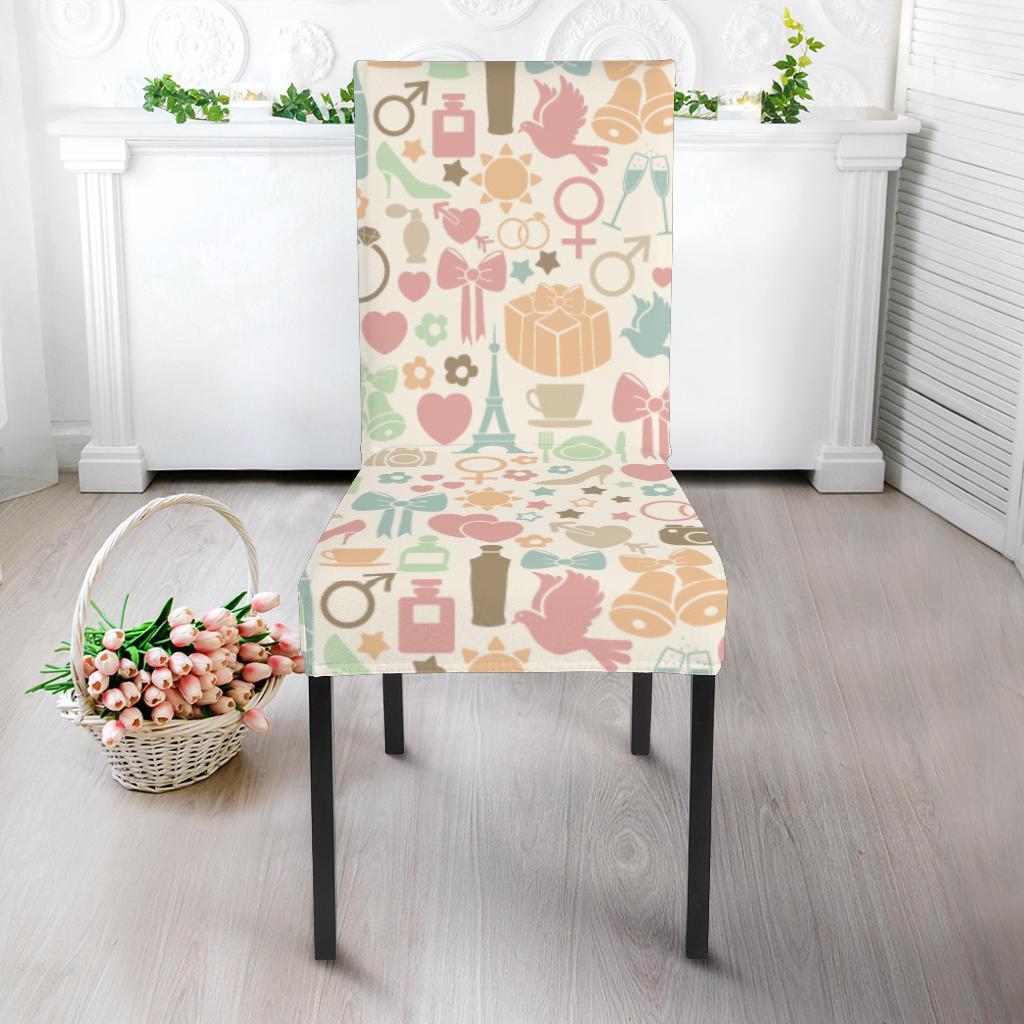 Wedding Print Pattern Chair Cover-grizzshop