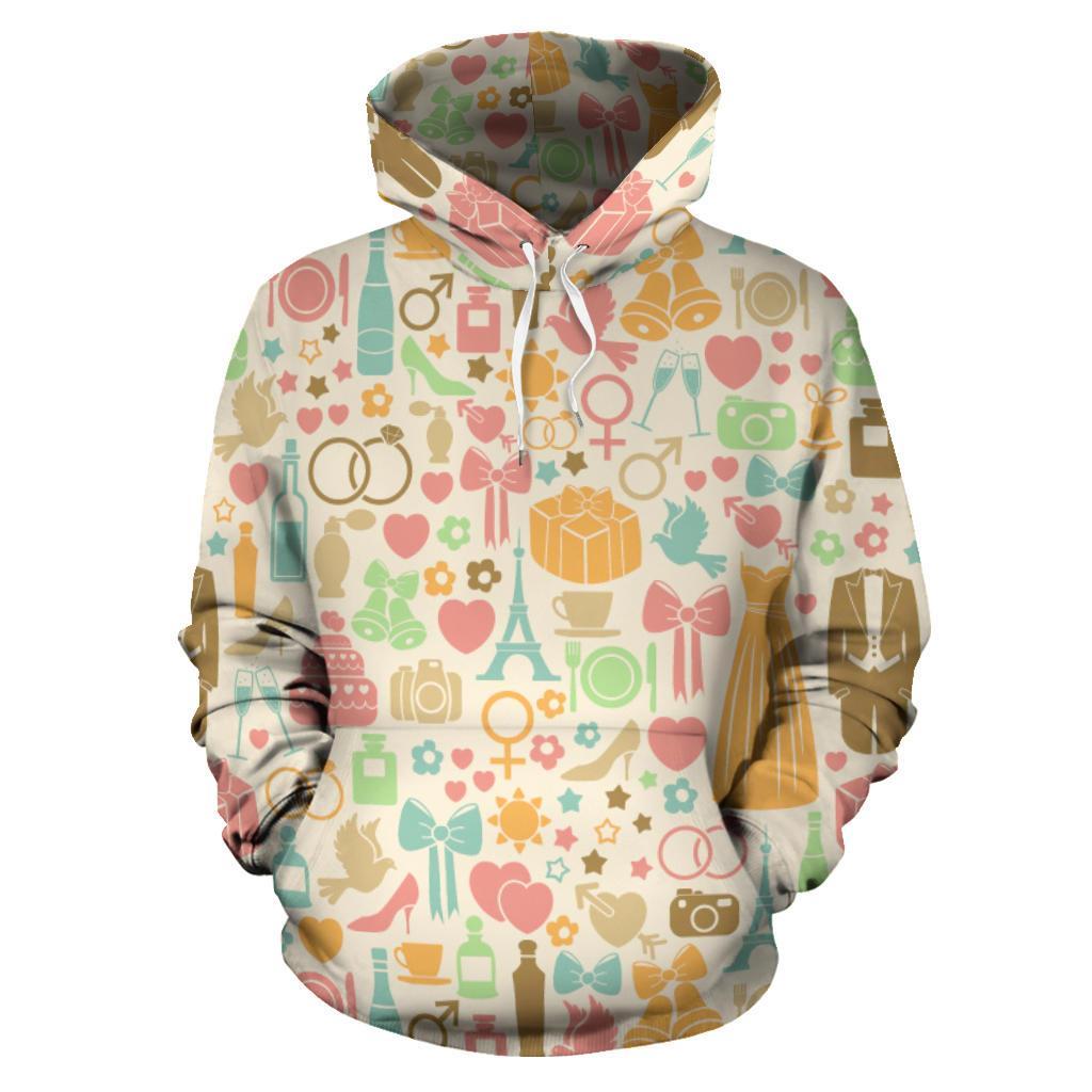 Wedding Print Pattern Men Women Pullover Hoodie-grizzshop