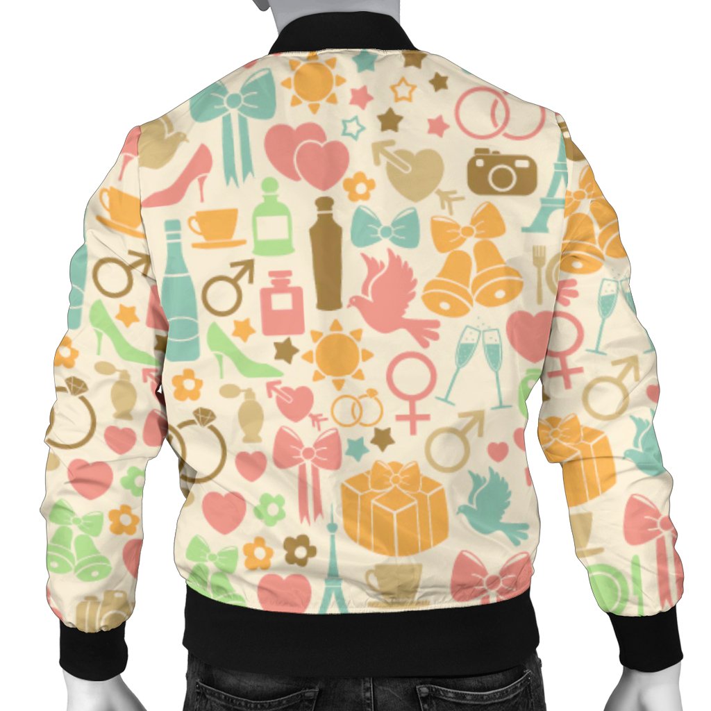 Wedding Print Pattern Men's Bomber Jacket-grizzshop