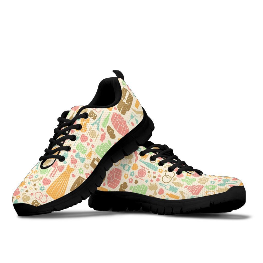 Wedding Print Pattern Sneaker Shoes For Men Women-grizzshop