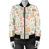 Wedding Print Pattern Women Casual Bomber Jacket-grizzshop