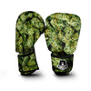 Weed Green Print Boxing Gloves-grizzshop