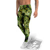 Weed Green Print Men's Leggings-grizzshop