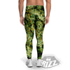 Weed Green Print Men's Leggings-grizzshop