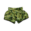 Weed Green Print Muay Thai Boxing Shorts-grizzshop