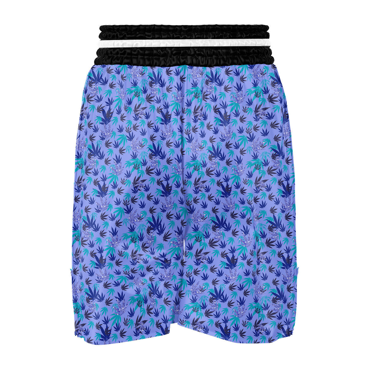 Weed Leaf Purple Print Pattern Boxing Shorts-grizzshop