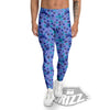 Weed Leaf Purple Print Pattern Men's Leggings-grizzshop