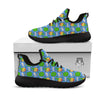 Weed Marijuana Cartoon Print Pattern Black Athletic Shoes-grizzshop