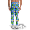 Weed Marijuana Cartoon Print Pattern Men's Leggings-grizzshop