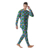 Weed Marijuana Cartoon Print Pattern Men's Pajamas-grizzshop