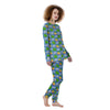 Weed Marijuana Cartoon Print Pattern Women's Pajamas-grizzshop