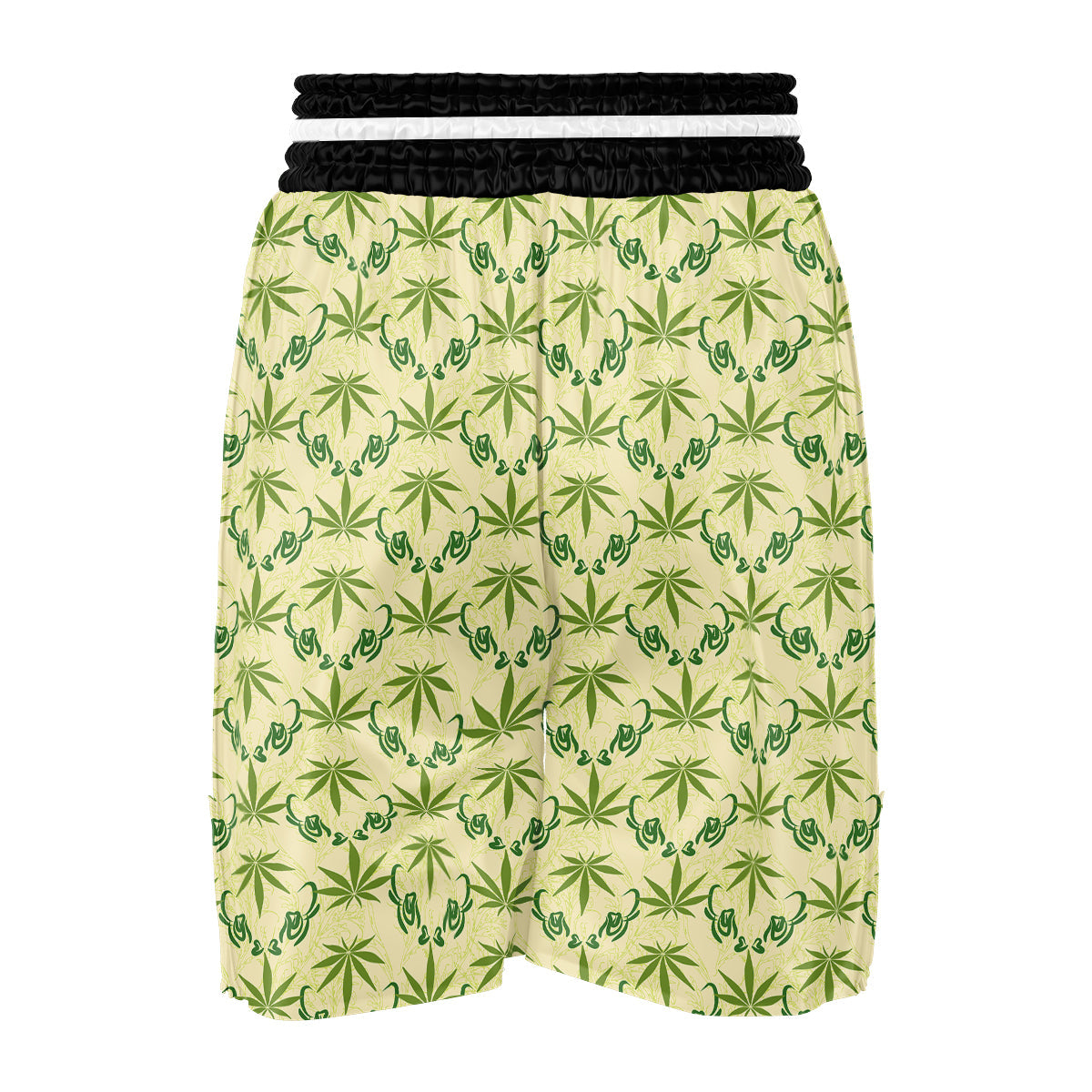 Weed Zigzag Print Pattern Boxing Shorts-grizzshop